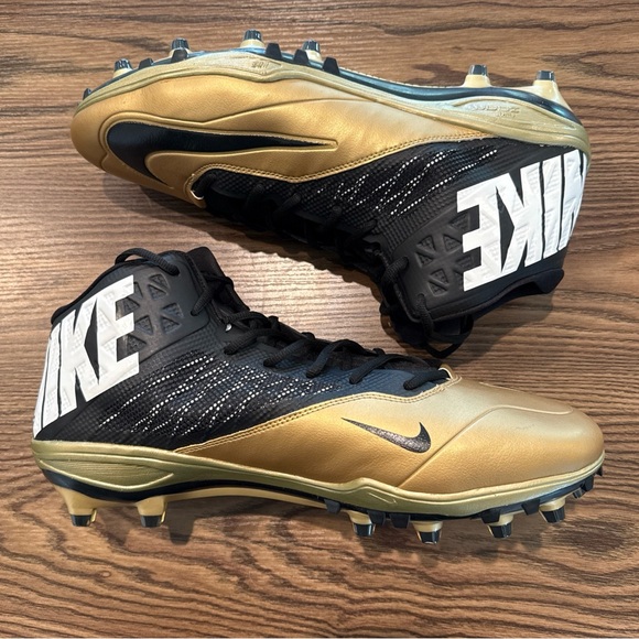 Size 16 Nike Zoom Code Elite 3/4 Football Cleats Gold/Black 620499-020 NEW main image 8